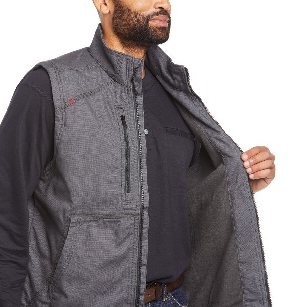 Ariat FR DuraLight Stretch Canvas Vest in Iron Gray